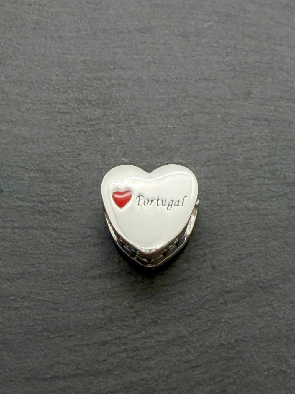 Pandora I Love Portugal Heart Charm Sterling Silver Jewelry